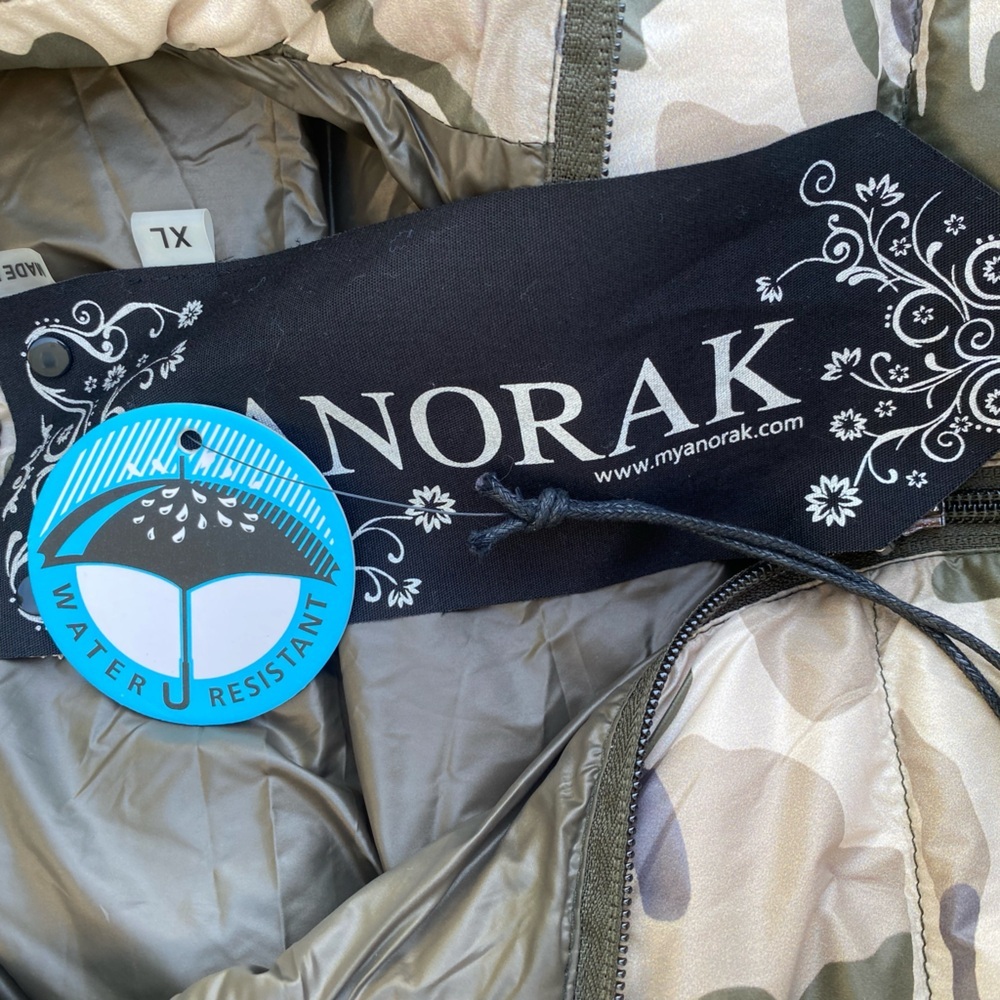 NWT Anorak Short Printed Down Vest size XL - Picture 2 of 8